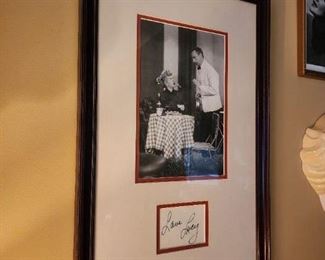 I love Lucy Photograph/Autographed Framed