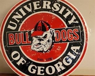 University of Georgia Bull Dogs Round Sign