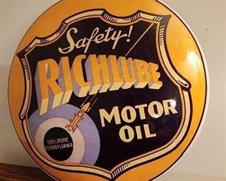 Richlube Motor Oil Advertising Sign