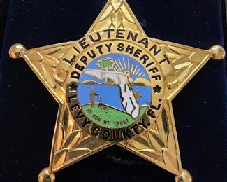 Levy County FL Deputy Sheriff’s Lieutenant’s badge.