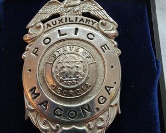 Auxiliary Macon GA Police badge.