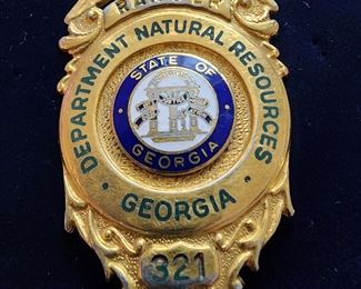 State of Georgia Department of Natural Resources Ranger badge.