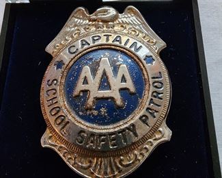 School Safety Patrol Captain’s badge.