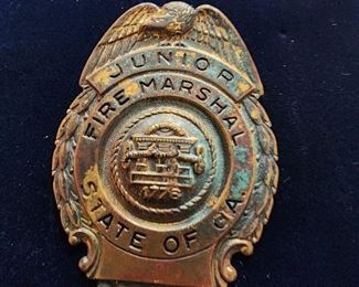 State of GA Junior Fire Marshal’s badge.