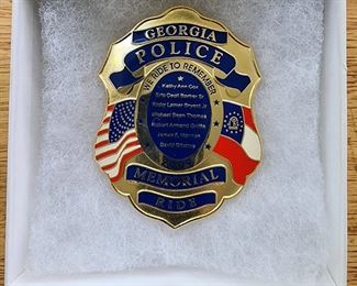 Georgia Police Memorial Ride badge.