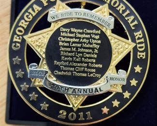 2011 Georgia Police Memorial Ride badge.