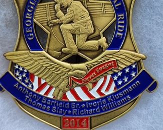 2014 Georgia Police Memorial Ride badge.