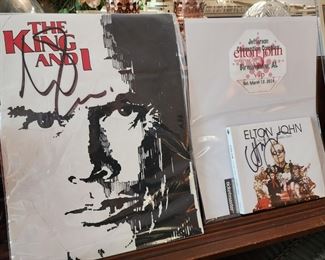 Yul Brynner Signed Large "King and I" & Elton John Signed Items.