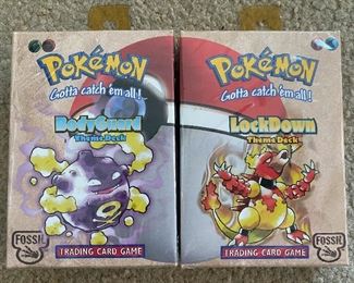 HKT027 Two Factory Sealed 1999 Pokemon LOCKDOWN & BODYGUARD Theme Deck Fossil Sets