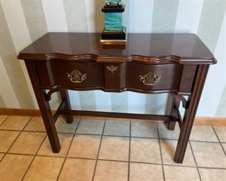 $300.00………..HARDEN CONSOLE TABLE