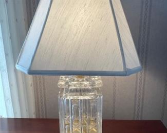 $400.00……….PAIR HEAVY CRYSTAL REMINGTON LAMPS