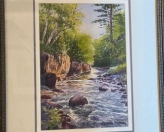 WATERCOLOR BY RUSSELL NORBERG FRAMED SIZE: 19” x 16” 