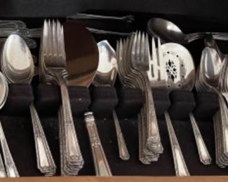 $1,800.00……………79 PIECE SET TOWLE STERLING SILVERWARE “LOUIS XIV” 