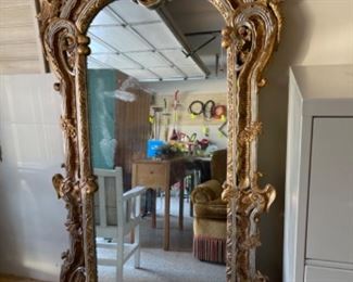 VERY LARGE ORNATE FLOOR STANDING MIRROR