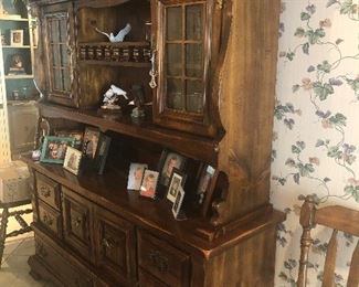 Walnut server/ breakfront 