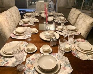 Lenox China and Waterford stemware
