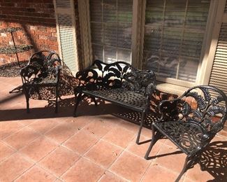 Vintage cast iron patio furniture 