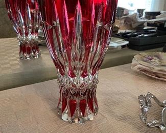 Very large crystal vase