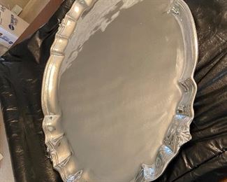 Large hammered aluminum tray- Mexico