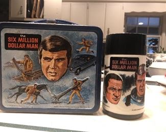 1974 Six Million Dollar Man lunchbox and thermos 