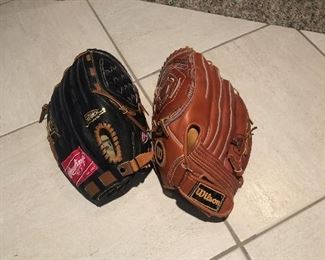 Wilson and Rawlings gloves
Like new