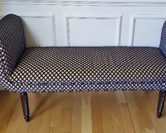 Upholstered bench by Charles Stewart, Hickory N.C.