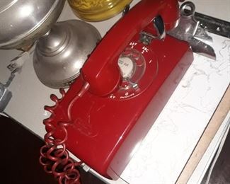 The Red Phone, vintage wall mount
