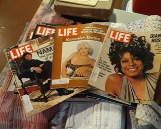 Celeberties on Cover of Life Magazine
Joe Namith, Diana Ross and
Marilyn Monroe