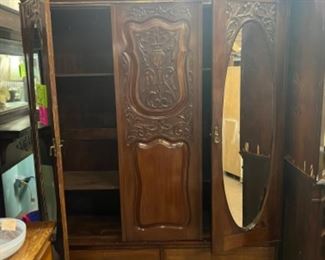 1900’s Mahogany 7 piece BreakawayArmoire.
