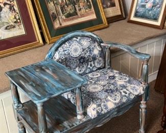 Blue telephone Table!