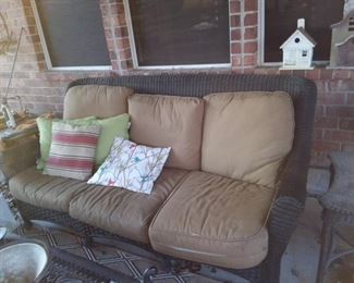 Wicker settee