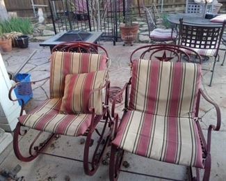 red rocking chairs