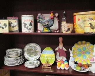 Inside 7' glass door cabinet 