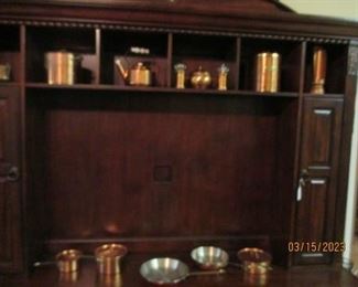 Brass cookware and decor