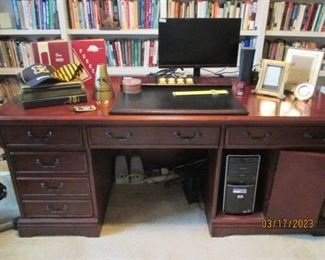 Executive Desk with computer access slots