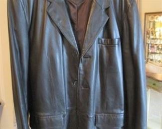 Men's Leather Coat.  Size 40R