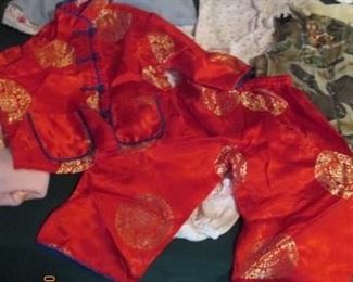 Oriental baby outfit w/ hat