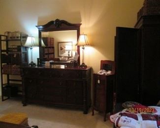 Beautiful dresser with mirror.  10 drawer.