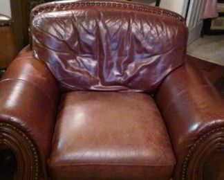 Brown leather chair