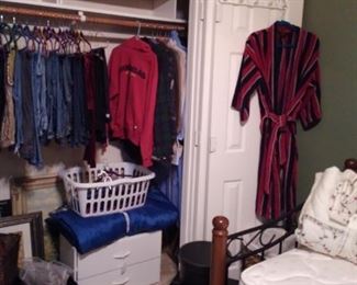 Ladies Jeans, Men's robes, Men's shirts.