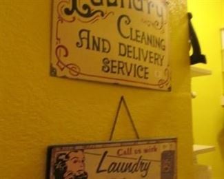 Laundry room signs