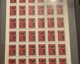 Postage Stamps - framed
