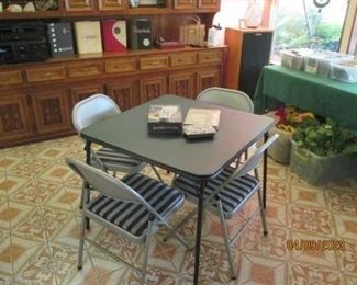 Card table (folding_ w/ four chairs