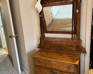 Vintage chest with mirror