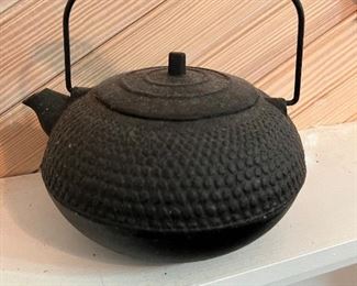 Vintage iron tea kettle