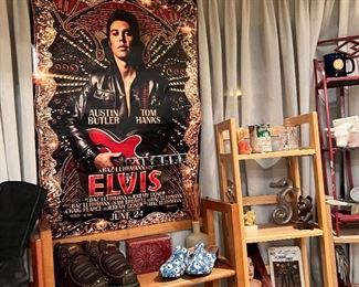 Elvis movie marquee poster… it’s plastic or vellum so light passes through! Super cool