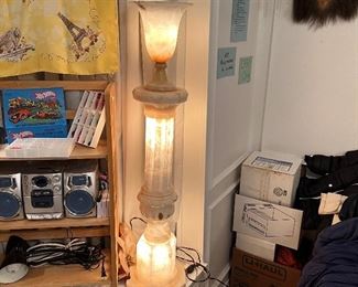 The other light-up carved alabaster column (this one with lamp) I believe these are from Turkey, Greece, or Italy abd I believe they are from the mid 1950s