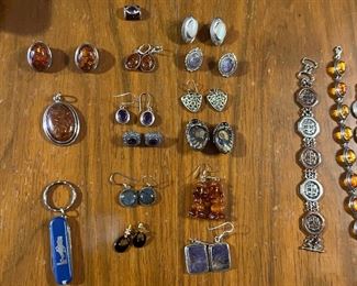 All sterling (except the Victorinox mr peanut knife)