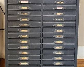 Vintage Metal File Cabinet 