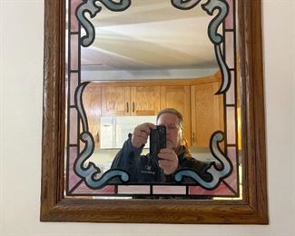 . . . faux lead-glass mirror -- again, ignore goofball in picture